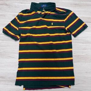 Polo by Ralph Lauren Little Boys Striped Cotton Mesh Polo Shirt Size XL (18-20)